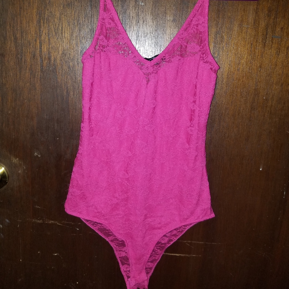 Pink Lace Bodysuit